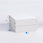 Caja para tartas con tapa micro blanca 29x29x15 cm