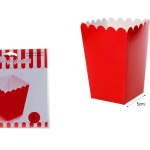 Caja de palomitas de maíz rojas 5x5x11cm Paquete de 6