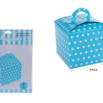 Caja Lunares Azules 9x9x8cm Sc.6 Unidades.