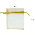 Bolsa de organza dorada 9x11cm 5uds
