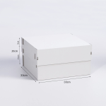 Caja para Tartas con Tapa Micro Blanca 33x33x15c