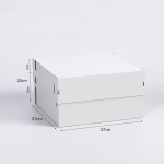 Caja para tartas con tapa micro blanca 37x37x15 cm