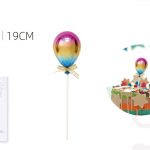 Adorno para tarta con globos de colores de 19 cm