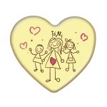 Chocolates de corazón para el Día de la Madre. Caja blanca de 54 unidades.