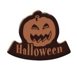Plato de chocolate negro con calabaza de Halloween 3,