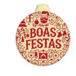 Bola navideña de chocolate con letras rojas Good Fe