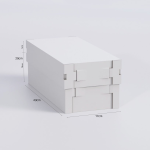 Caja para tartas con tapa micro blanca 17x43x15c