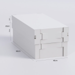 Caja para tartas con tapa micro blanca 46x66x15c