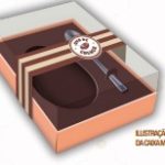 Caja para Huevo de Pascua Oro Rosa 350g con Color