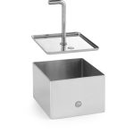 Aro cuadrado de acero 6,5x6,5cm