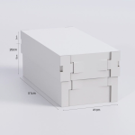 Caja para Tartas con Tapa Micro Blanca 41x51x15cm