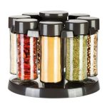 Tarros de especias con soporte giratorio 8 uds.