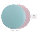 Base redonda ondulada azul/rosa 35 cm x h3 m