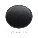 Base revestida en negro 35 cm x alto 1,2 cm
