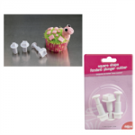 Juego de 3 cortadores expulsores cuadrados