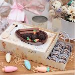 Huevera con cuchara y cajón decorado 350g/5