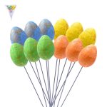 Huevos de Pascua decorados con brocheta 2,5x3,5 cm