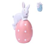 Coelho Cerâmica Decorado Páscoa 7x5,9,5cm