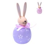 Conejo de Pascua de madera 6,8 x 5,8 x 12,5 cm