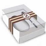 Caja de huevos blancos de 500 g con cuchara 17x22x12