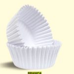 Molde de papel gourmet blanco de 2,5 x 2,5 x 3 cm