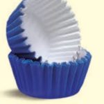 Molde de papel gourmet azul real de 2,5 x 2,5 x 3 cm