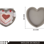 Corazón de silicona de 23,5 x 20,5 cm