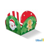 Caja de papel navideña de 35 mm, paquete de 50