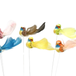 Caja de 12 pájaros de 6 colores de 9 cm