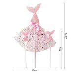 Adorno de cola de sirena rosa de 20 cm