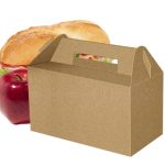 Caja de cartón INOPICNIC Kraft 22x12x14cm Paquete de 10