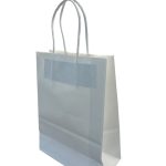 Bolsa de papel con asa blanca 15x8x21cm