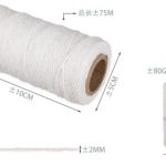 Hilo de algodón blanco 2 mm 85 g 75 metros