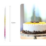 Vela de colores retorcida 12,5cm 6 piezas.