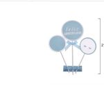 Adorno de feliz cumpleaños azul, 3 piezas.