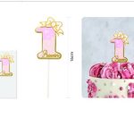 Adorno para 1er Cumpleaños 16cm 2 Piezas.