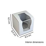 Caja para cupcakes de 8,5 x 8,5 x 8,5 (BLANCA)