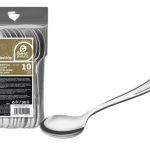 Cuchara de Plata de Plástico Reutilizable 17cm Sc.10