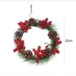 Corona navideña de 22 cm