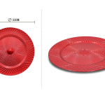 Plato navideño rojo 33cm