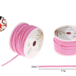 Cordón rosa de 3 mm x 17 m