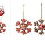 Adorno navideño de copo de nieve de 8 cm