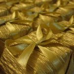 Papel para Bodas Oro 15x15cm 40 unidades.