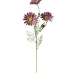 Tallo de crisantemo morado C/3 62cm
