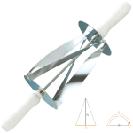 Rodillo cortador de croissants de acero inoxidable de 180 x 200 mm