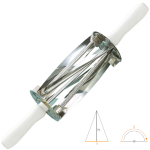 Rodillo cortador de croissants de acero inoxidable de 197 x 210 mm