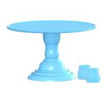 Soporte para tartas Royale azul liso BB 22 cm