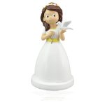 Niña Comunión de Resina con Paloma 16cm