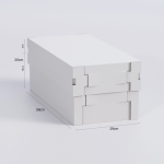 Caja para tartas con tapa micro blanca 39x29x15 cm