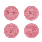 Kit de sellos Buenos Deseos 5cm 5 uds.